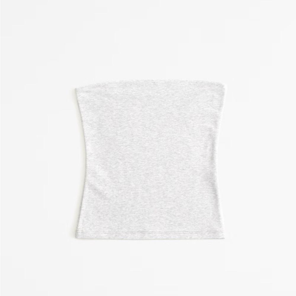 Abercrombie&fitch cotton seamless fabric tube top light grey